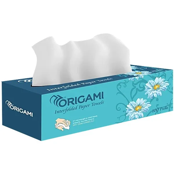 origami 1 ply interfolded paper towels 100 pulls